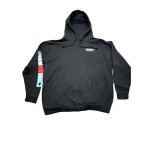 Sheepey Race Hoodie Mens Black Pullover Sheep Graphic Back Print USA Size 2XL